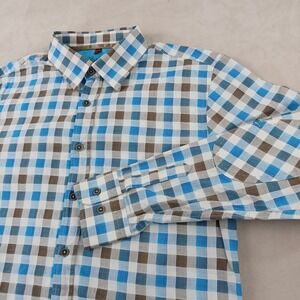 Luchiano Visconti 16 Xtra‎ Small Mens Shirt XS Colorful 18x26 Long Sleeve